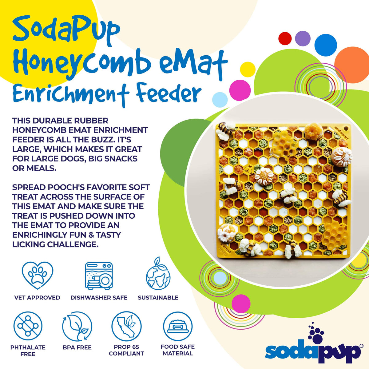 SodaPup Honeycomb Enrichment Lick Mat
