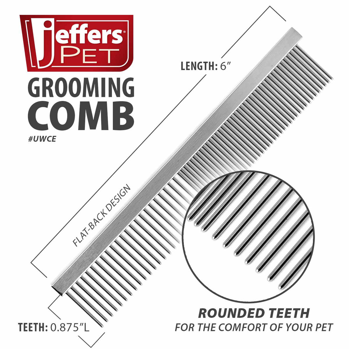 Jeffers Flat Back Grooming Comb