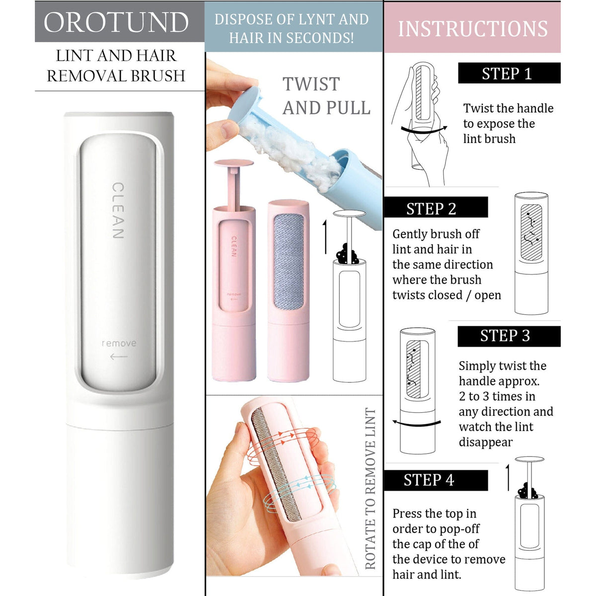 Pet Life Orotund Pet Hair & Lint Remover